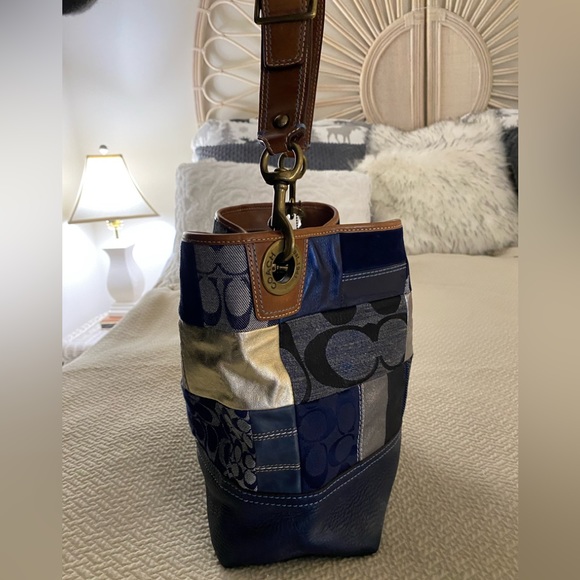 Coach VINTAGE Denim Patchwork Tote - Picture 4 of 10